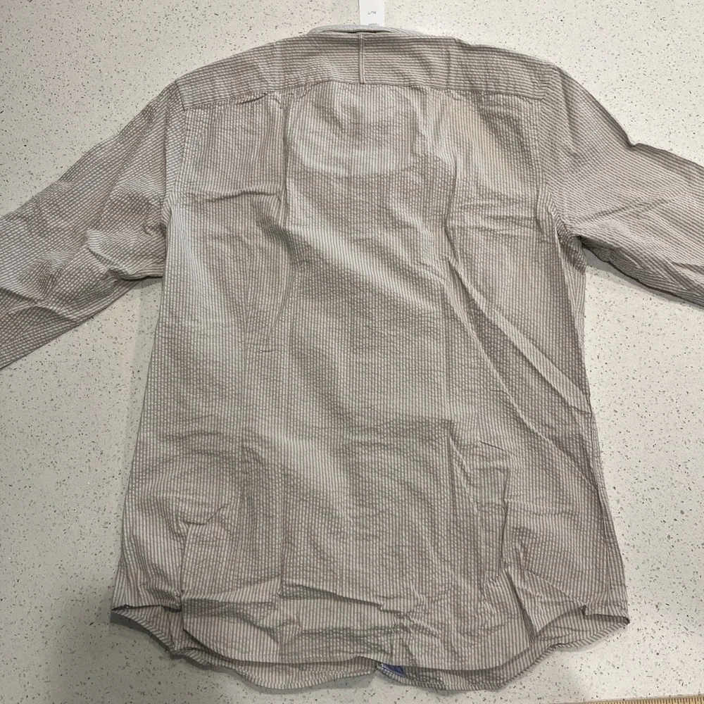 Banana Republic men's soft wash tailored slim fit texture shirt NWT XLT